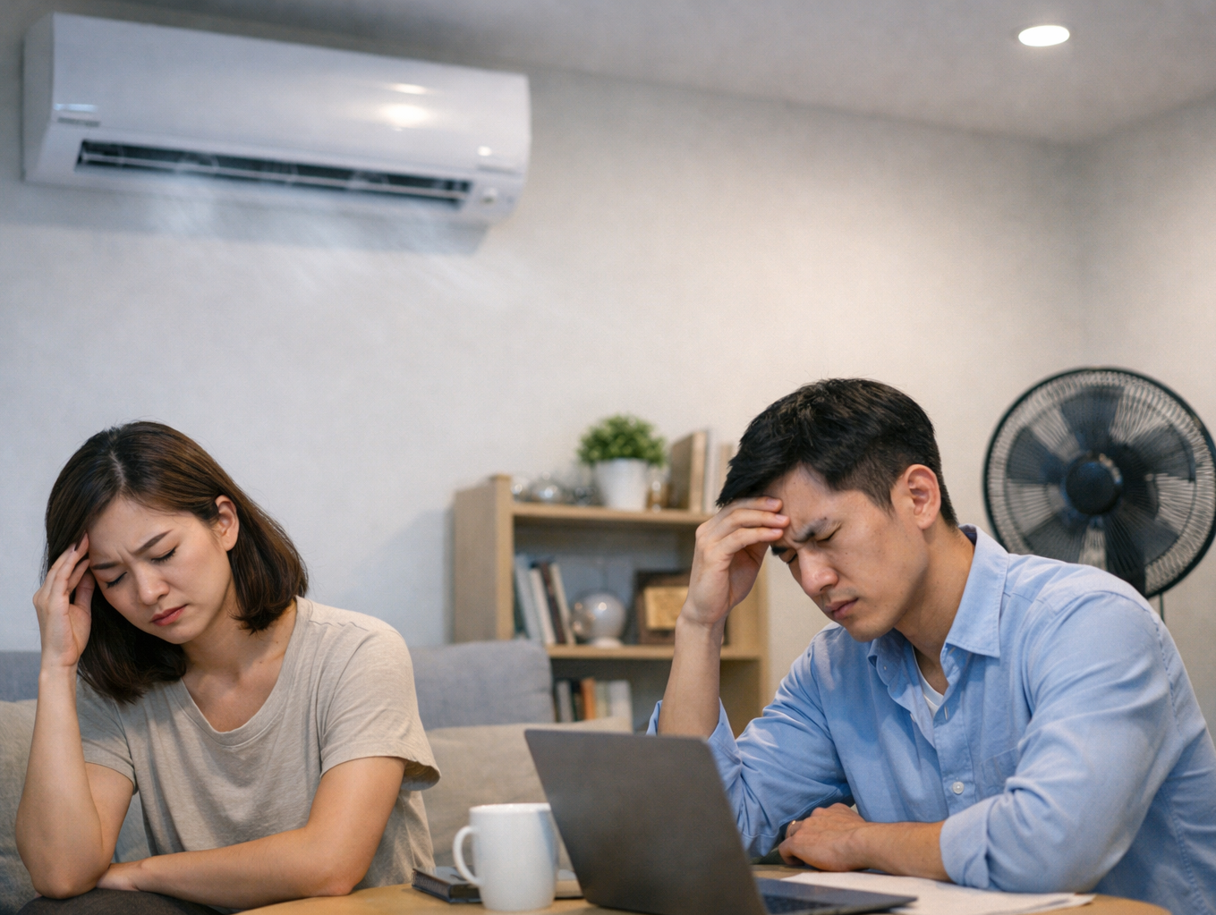 冷氣搭配風扇頭好痛？你一定是用錯方式了，這樣調馬上舒服
